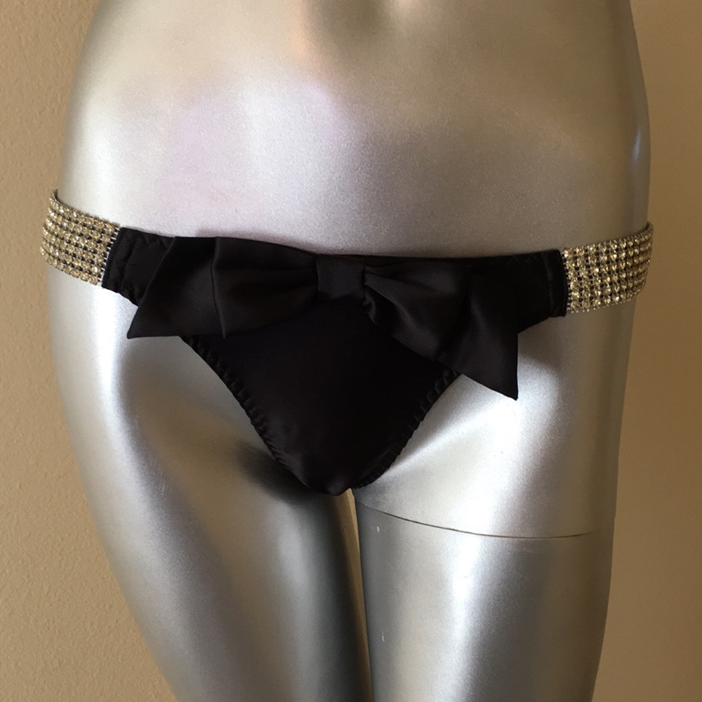 Victoria's Secret Sparkly Rhinestone Embellished Low-Rise Thong